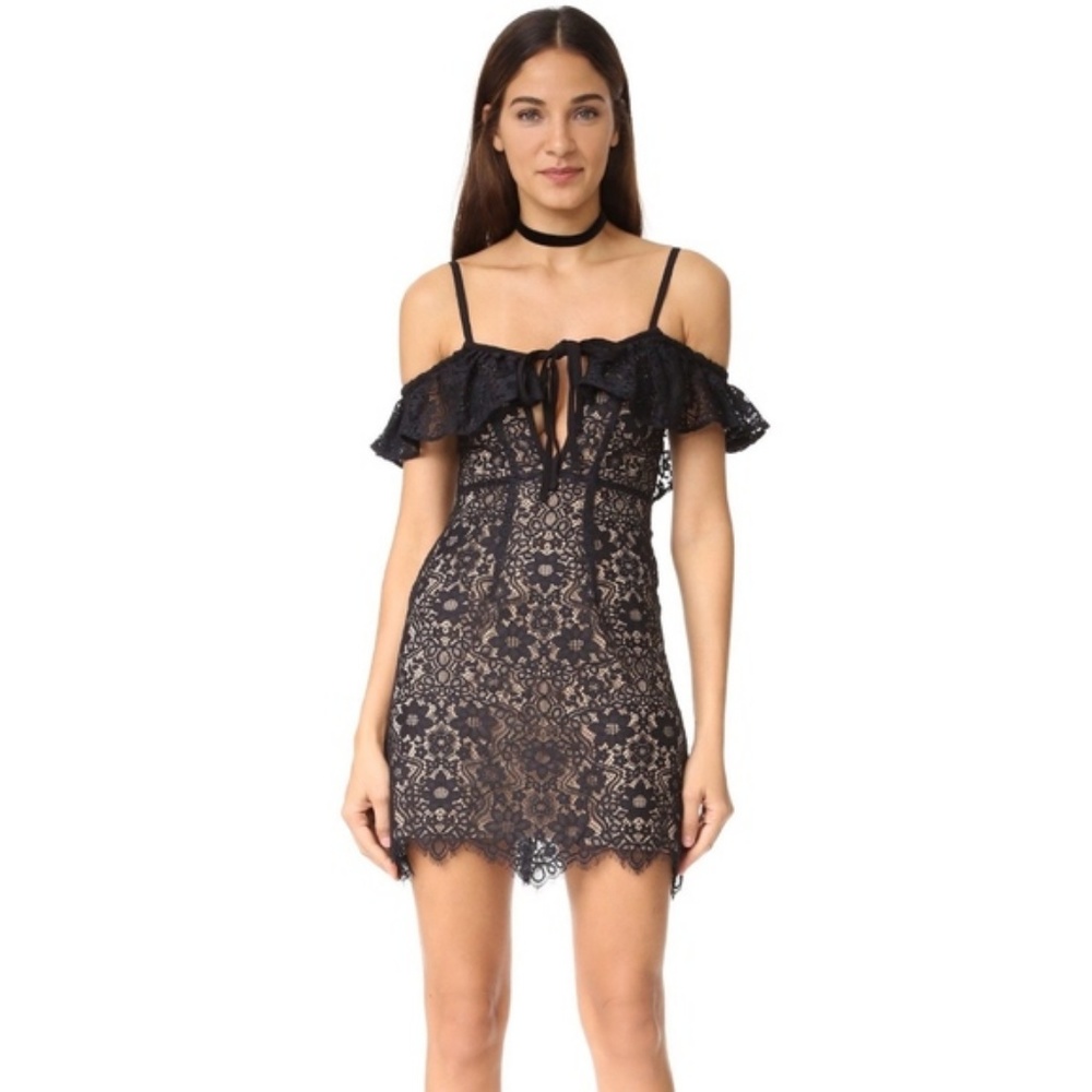 For Love and Lemons Lace Rosemary Mini Dress - Picture 1 of 8